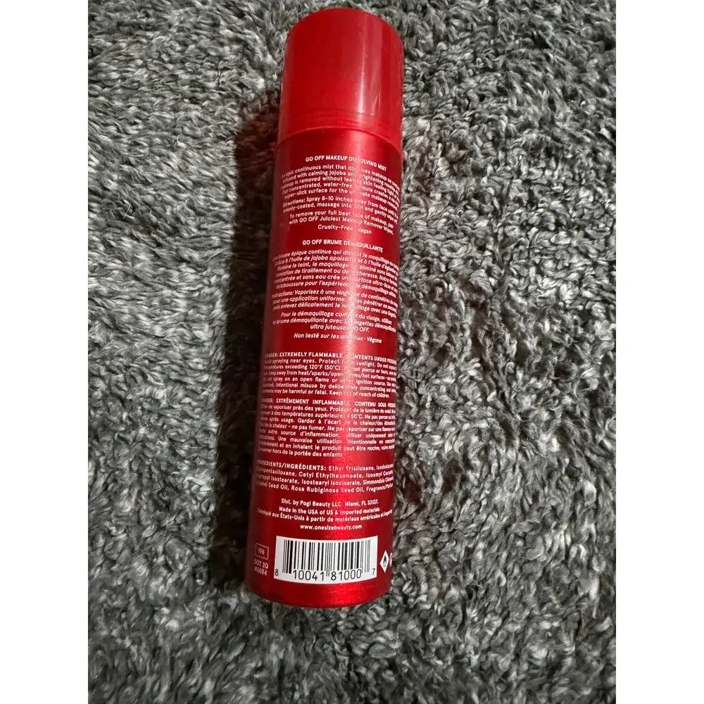 ONE SIZE Go Off Makeup Dissolving Mist 3.4 oz Waterproof Makeup Remover Spray